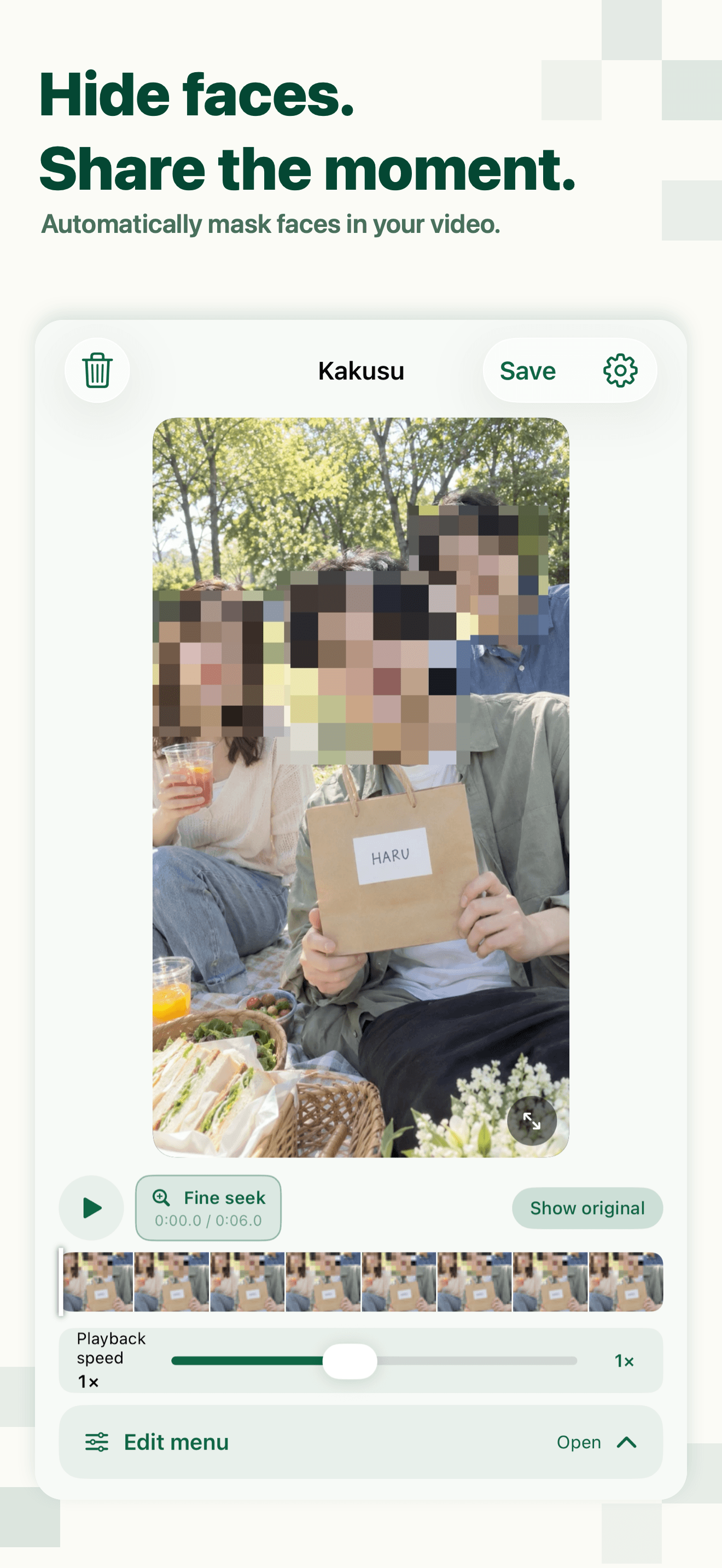 Automatically mask faces in video